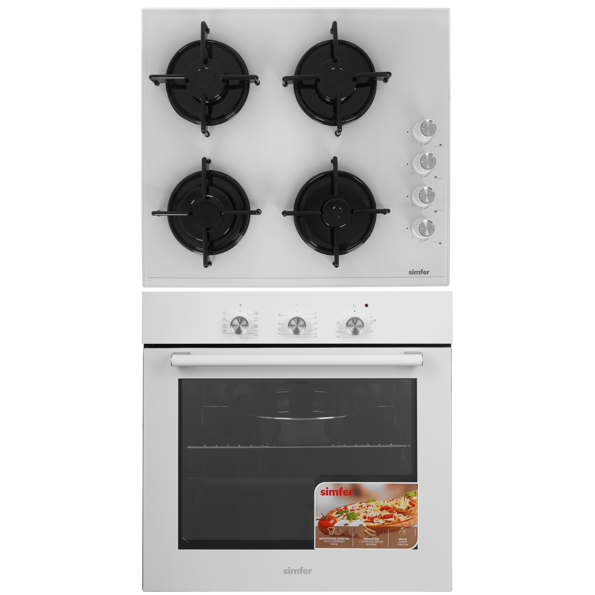 9280272 Духовой шкаф электрический Simfer B6EW19071 + Варочная поверхность газовая Simfer H60K40C000 STDN-0011532