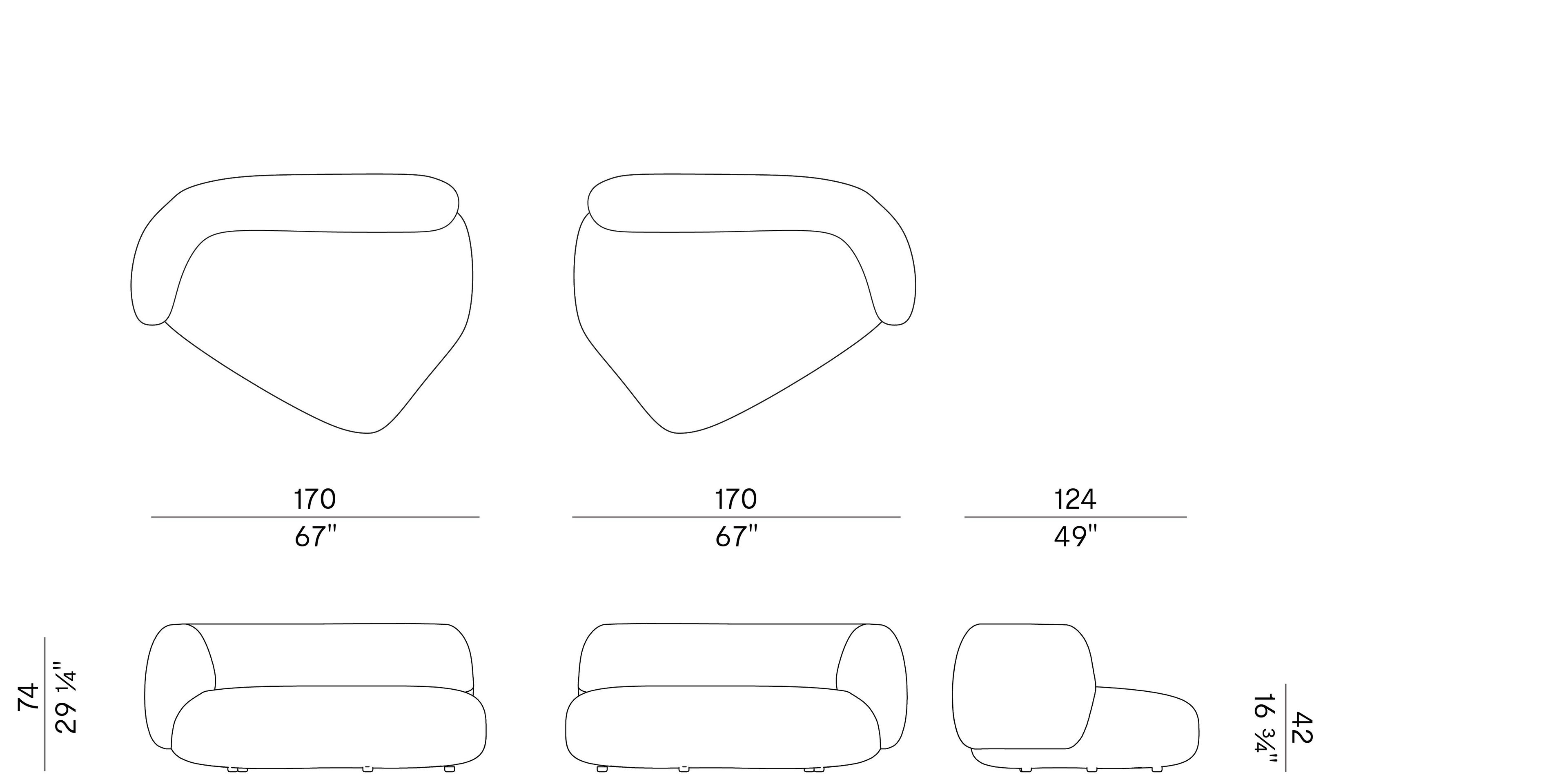 Модульный тканевый диван Potocco Jade ARCH-00032331 - Вид №17