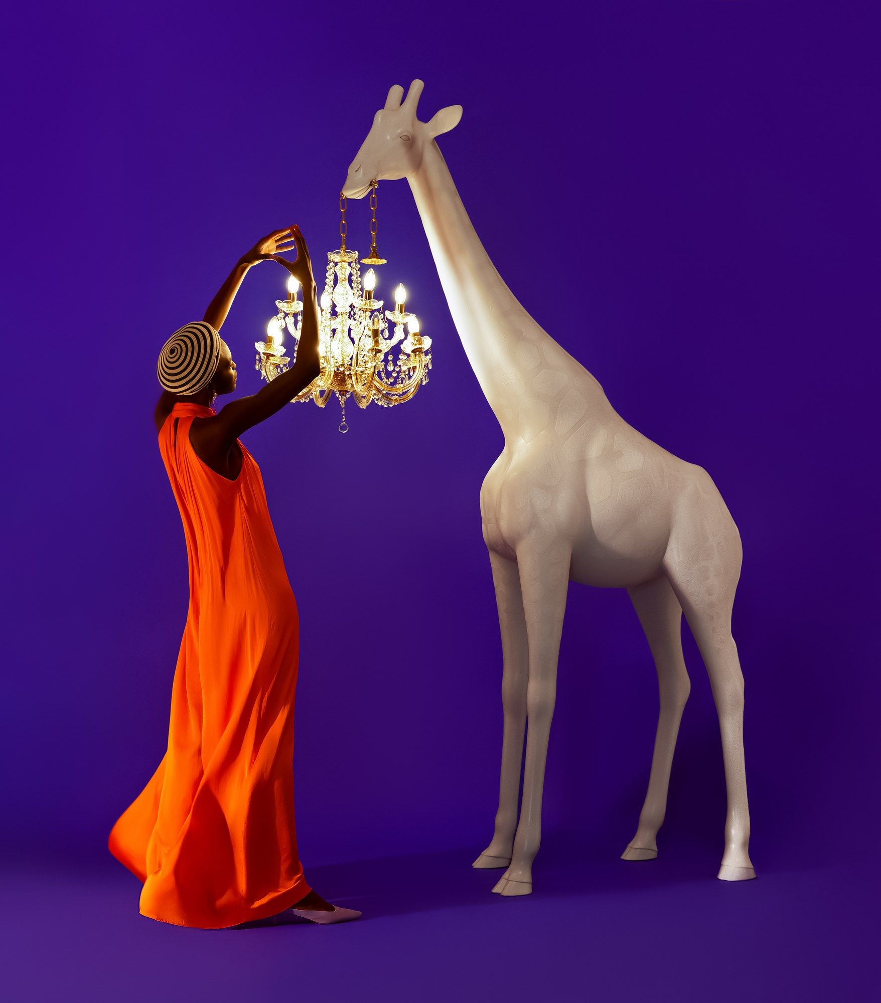 Напольный напольный светильник Сид полиэтилена Qeeboo Giraffe In Love ARCH-00101024 - Вид №3