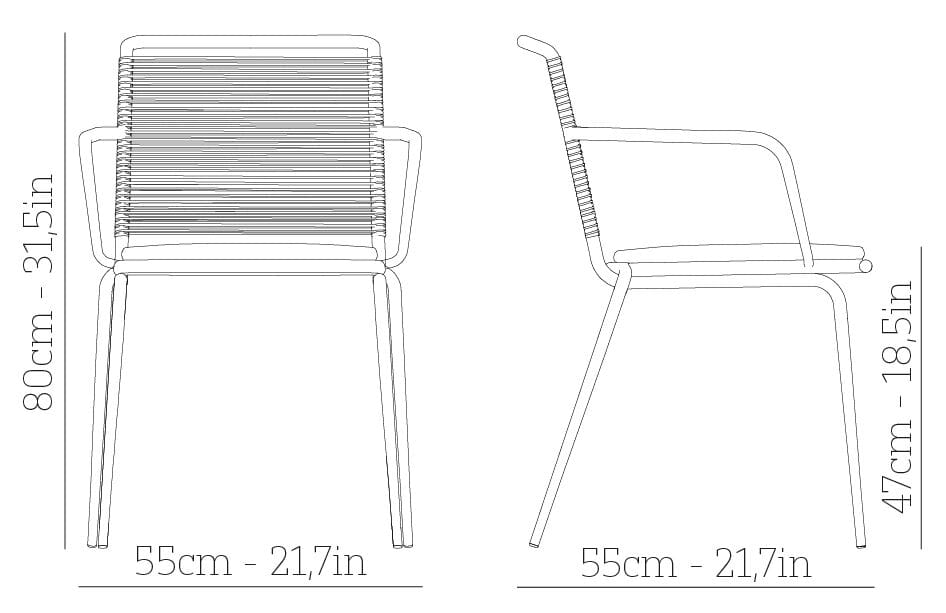 Стальной стул с порошковым покрытием со встроенной подушкой BABEL D Kissi ARCH-00088374 - Вид №3