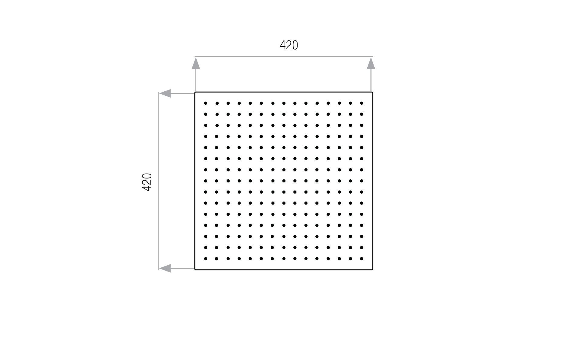 Квадратная душевая головка из нержавеющей стали Aquademy ARCH-00078011 - Вид №2