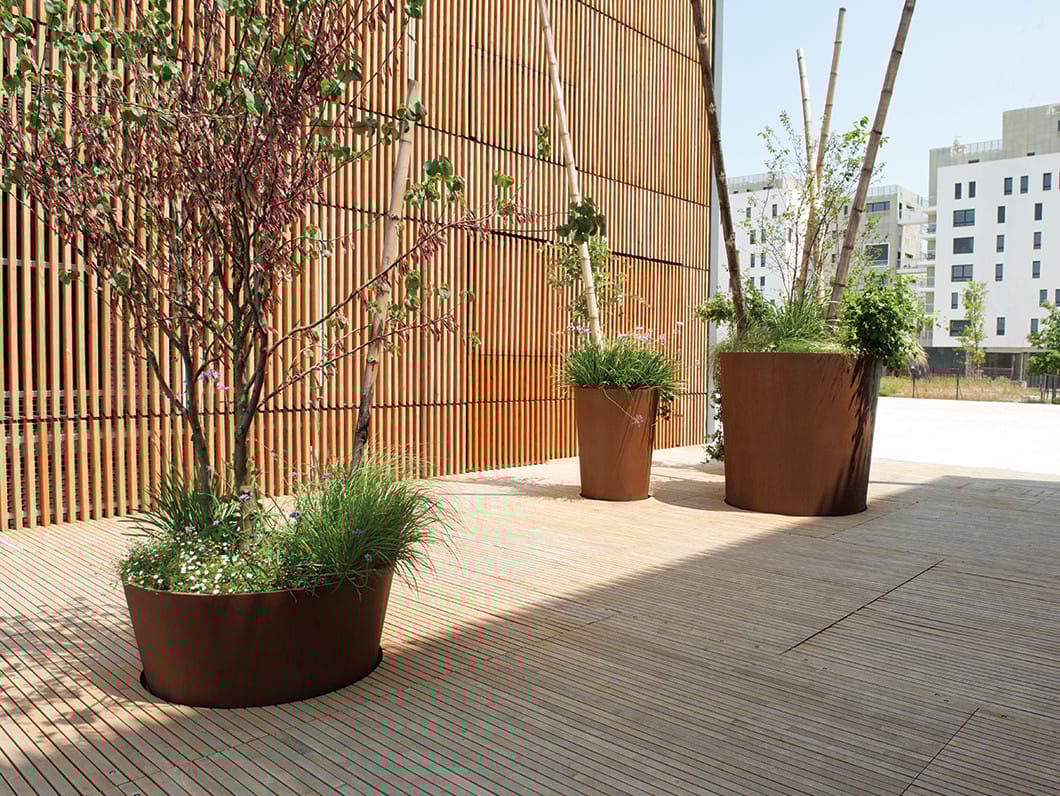 Круглый стальной плантатор Corten™ CYRIA GLAM II ARCH-00011466 - Вид №1