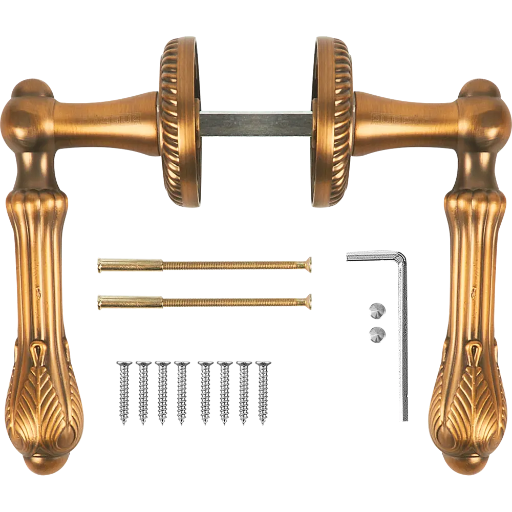 Ручки на розетке алюминий Пенне 130 мм цвет кофе PUERTO STLM-2065711 - Вид №1