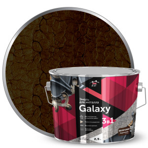 84871675 Эмаль по металлу Galaxy молотковая цвет коричневый 2.5 л STLM-0056708 PARADE