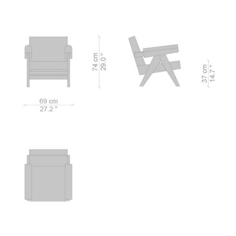 Кожаное кресло с подлокотниками CASSINA Капитолийский комплекс ARCH-00030917 - Вид №3