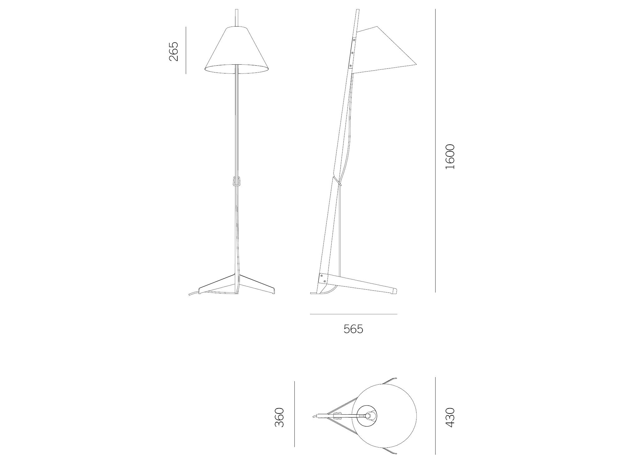 Деревянный и металлический торшер Kalmar Билли ARCH-00084305 - Вид №2