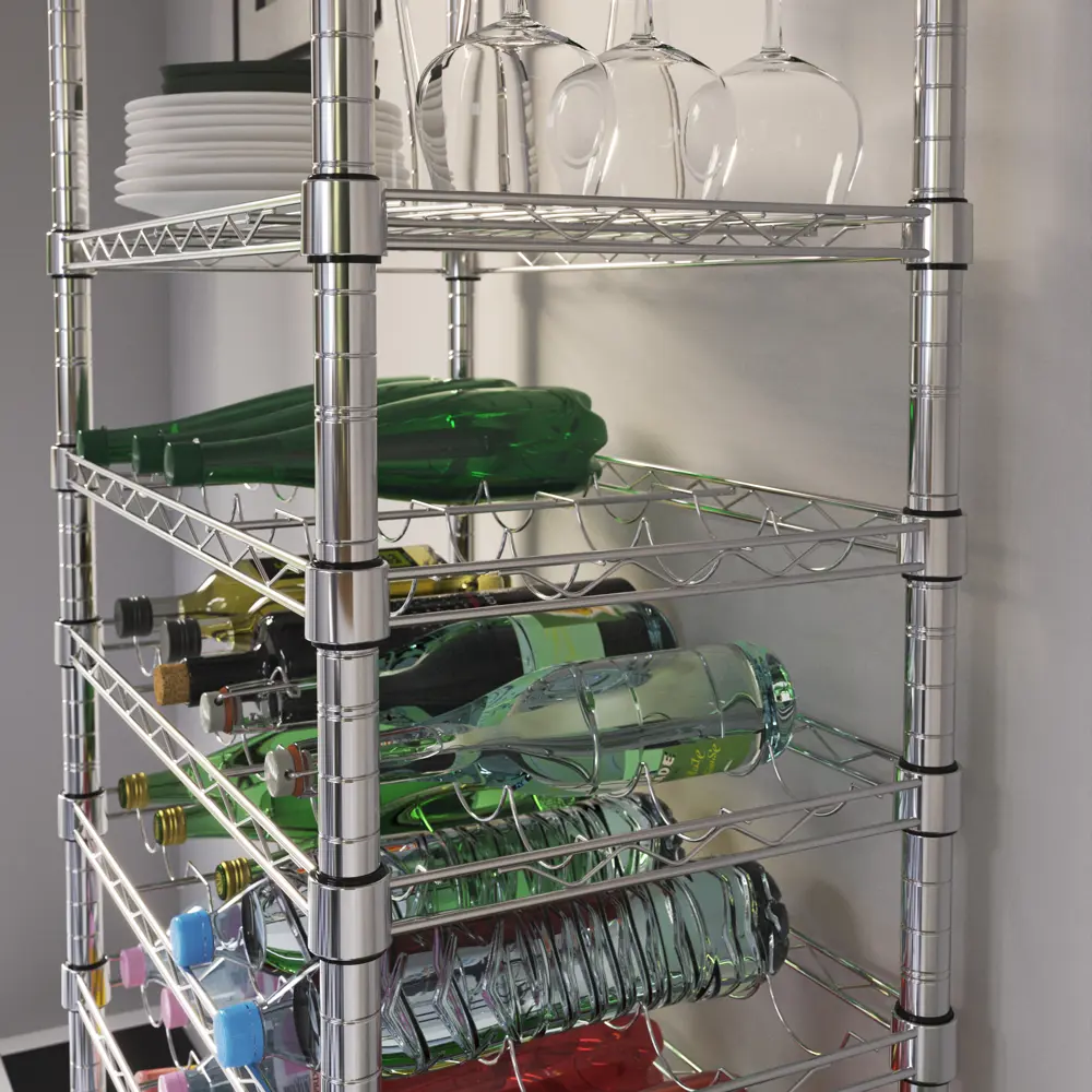 Полка для бутылок KONSENSA 60x35 см цвет хром STLM-2000797 - Вид №5