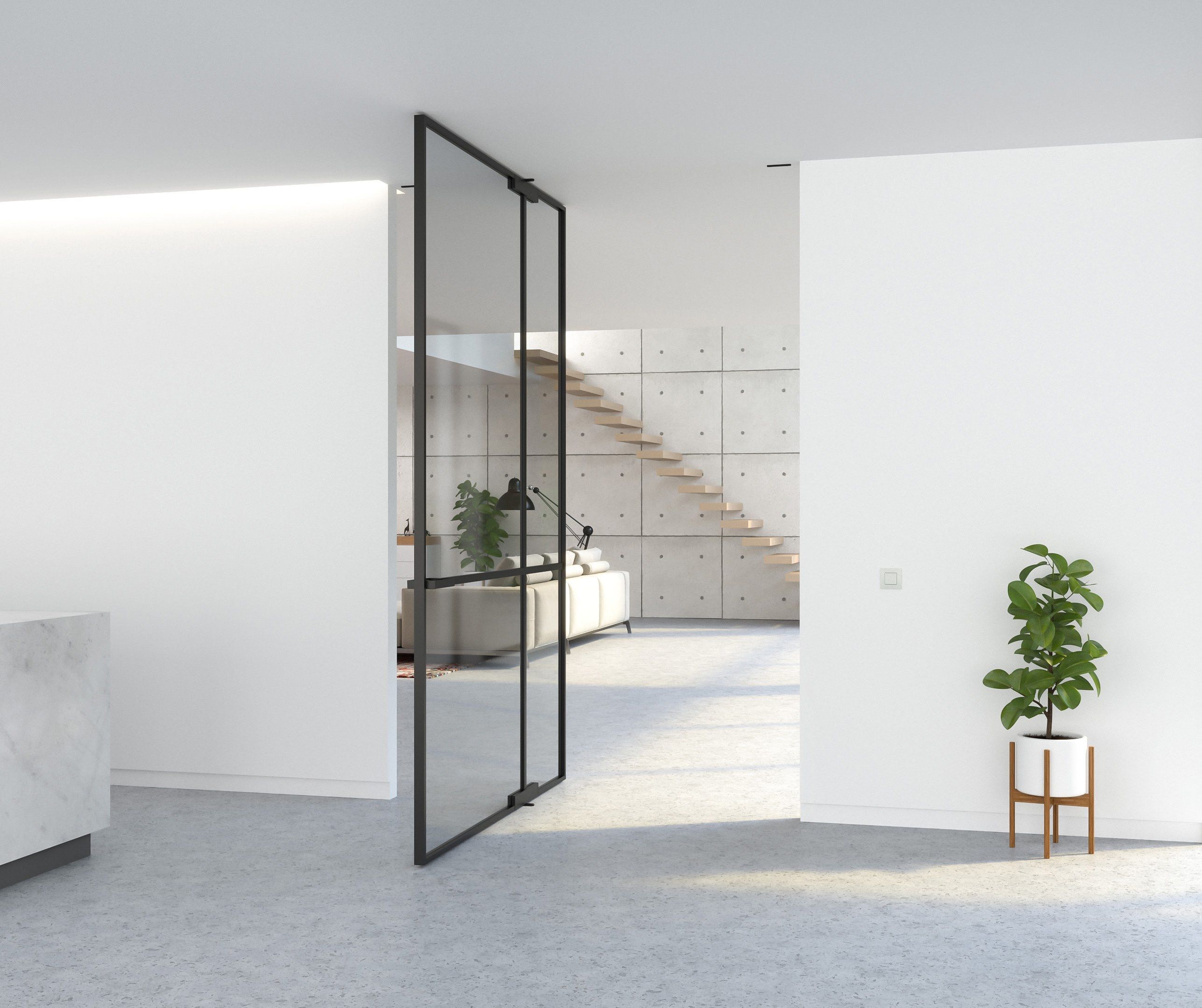 Бескаркасная алюминиевая поворотная дверь Portapivot Portapivot Door systems ARCH-00119222 - Вид №2