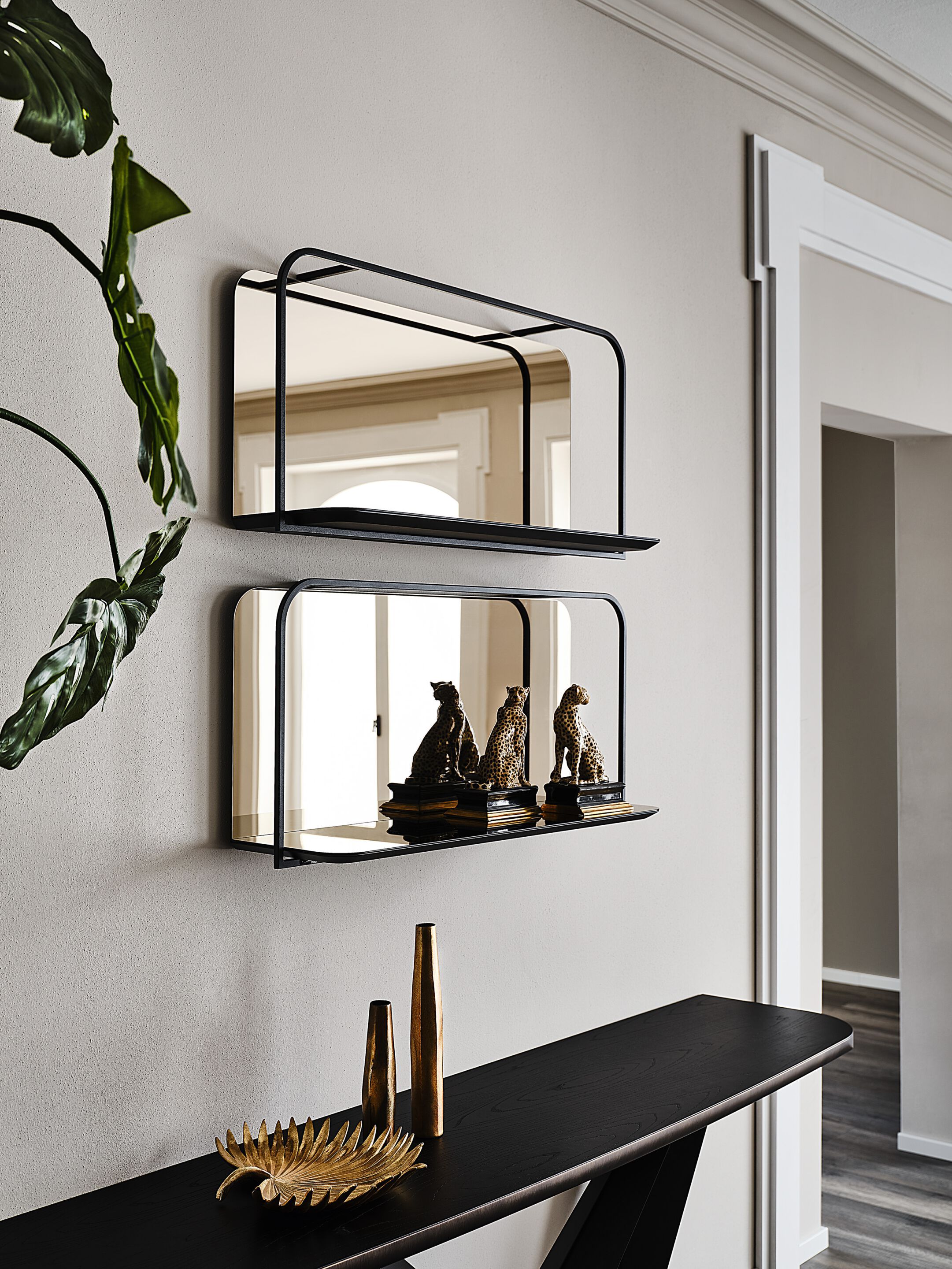 Стальная и стеклянная полка Cattelan italia TRESOR ARCH-00078884