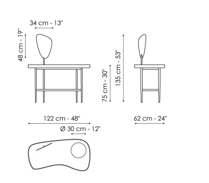 Мобильный туалетный столик BONALDO VENUS ARCH-00115011 - Вид №4