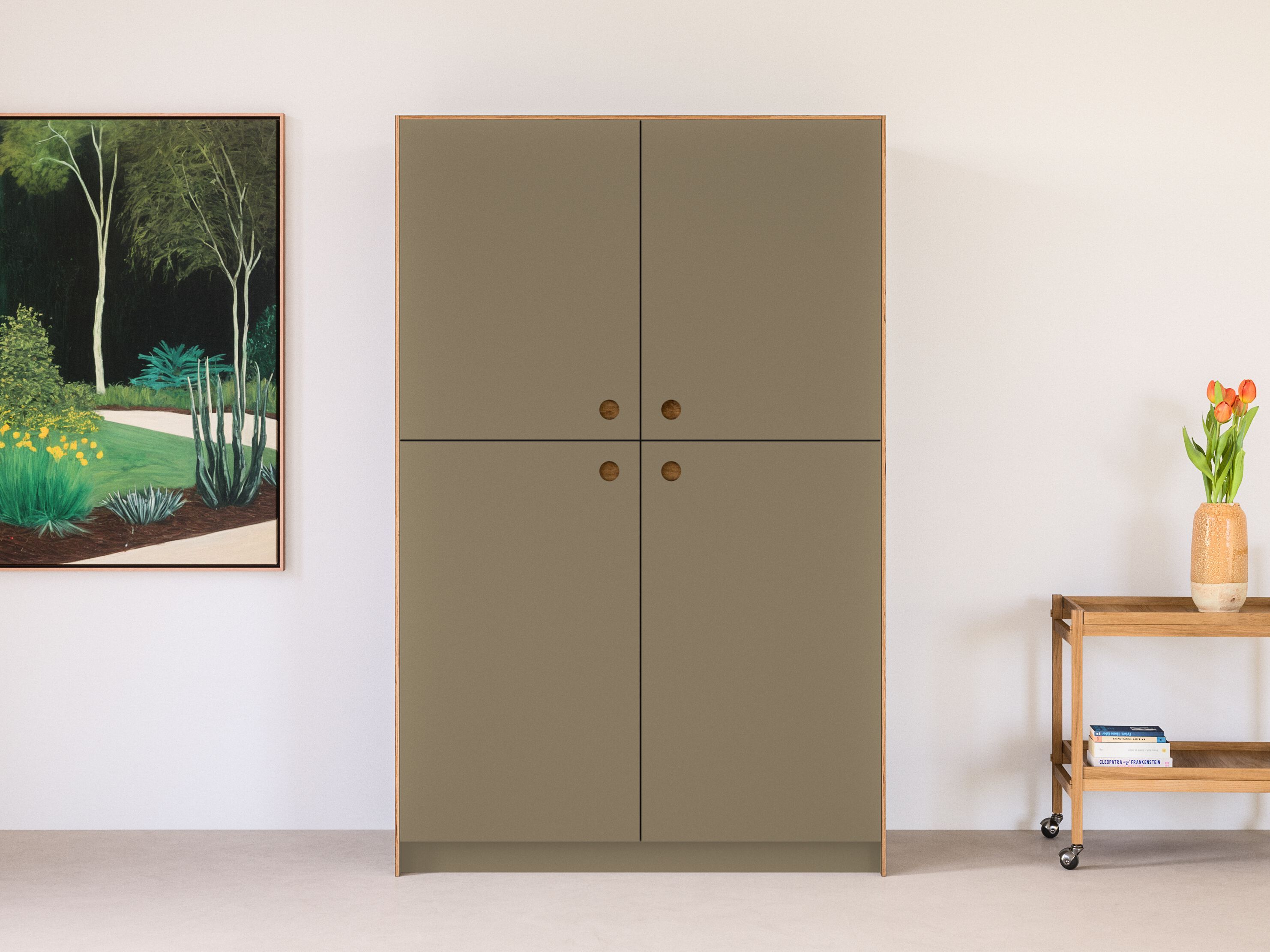 Секционный деревянный шкаф с копланарными дверями Neuvermoebelt SMART LINE FURNITURE ARCH-00061118 - Вид №1