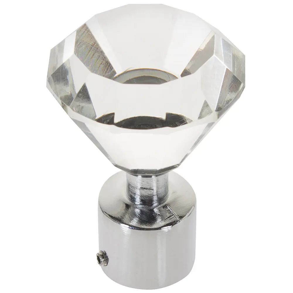 Наконечник «Трапеция» 4.5 см стекло цвет хром INSPIRE STLM-2100253 - Вид №1