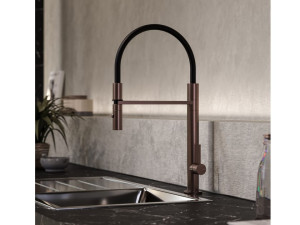 Смеситель для кухни из нержавеющей стали со съемным ручным душем