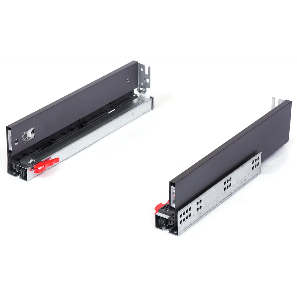 Комплект роликовых направляющих Flowbox h58 400 мм, сталь, цвет антрацит 85441342 STLM-2150901 Santreyd 