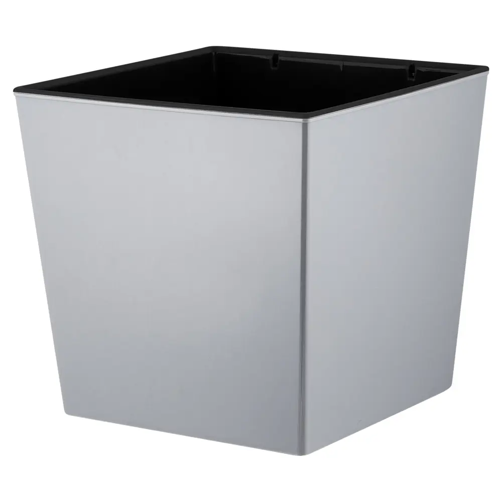 Горшок цветочный INGREEN Cube ø25 см 11.6 л серый пластик 89411071 STLM-1577700