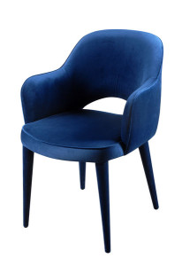 FUPP0003 Синее бархатное кресло Хайбери ijlbrown