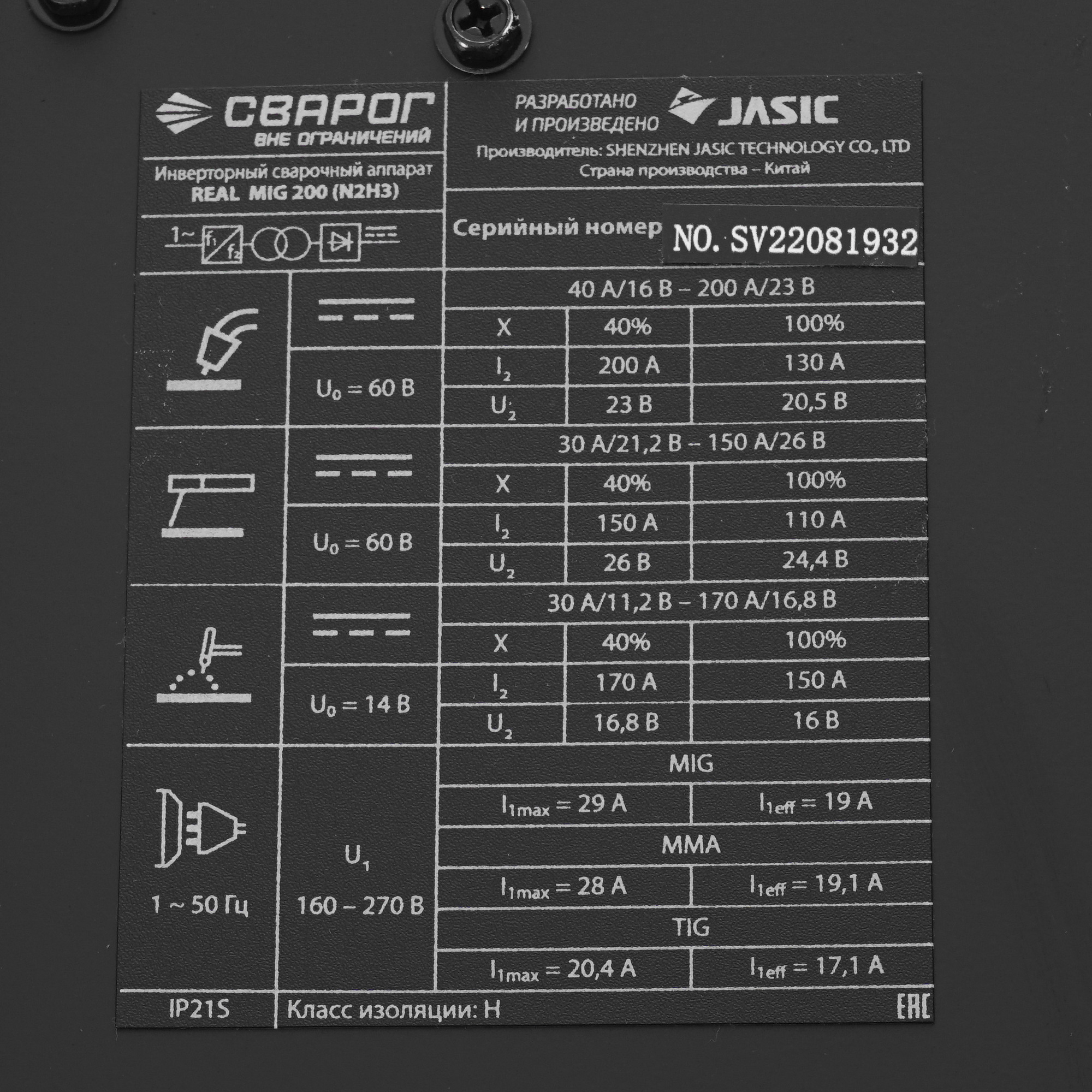 Сварочный аппарат Сварог REAL MIG 200 (N2Н3) 9970929 STDN-0010495 - Вид №4