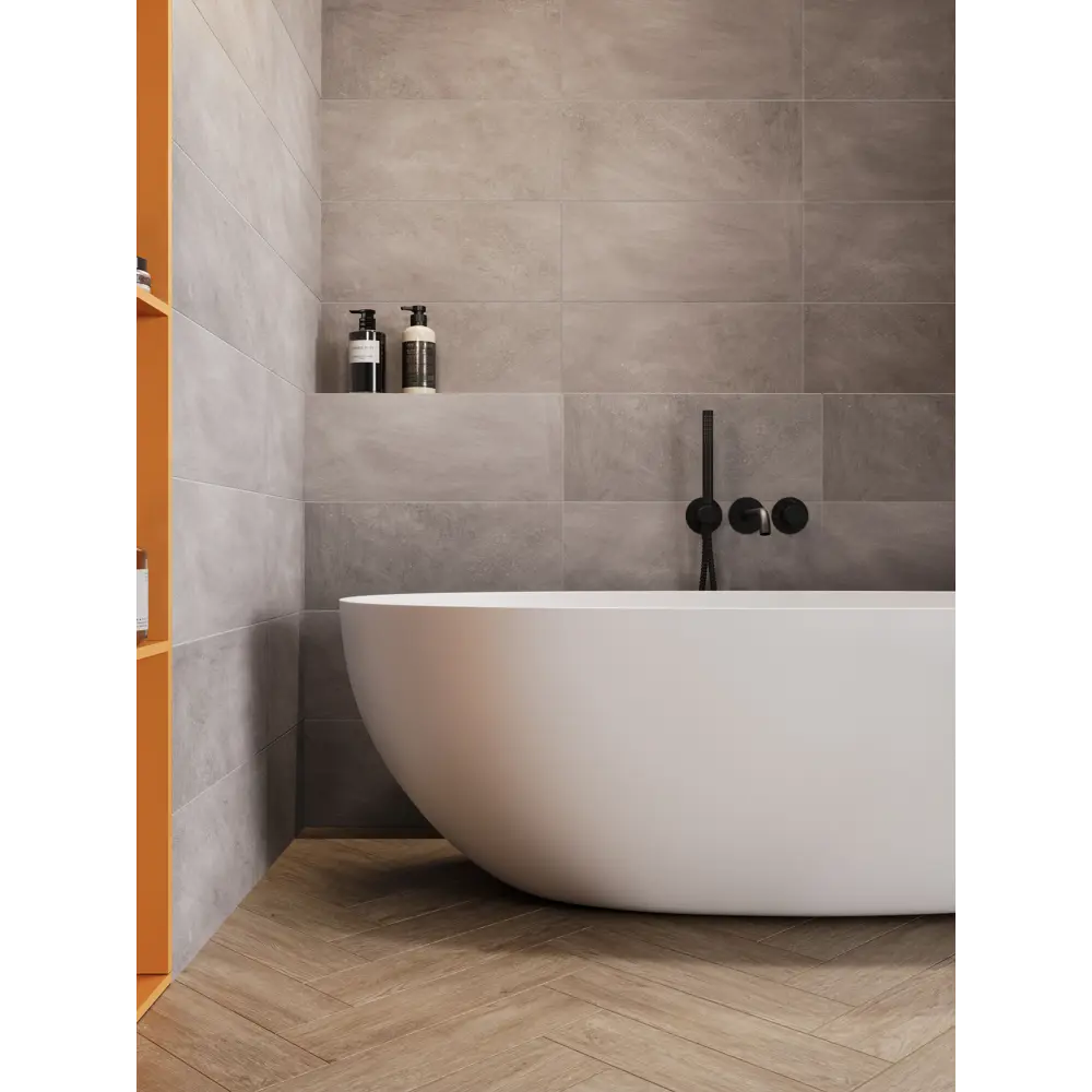 Настенная плитка Gracia Ceramica Mist 02 25x60 см 1.2 м² матовая цвет серый STLM-2042682 - Вид №4