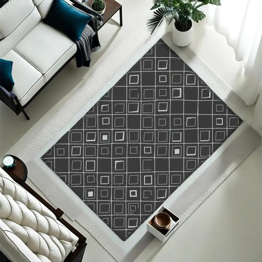 Ковер Ambiance 81223 Anthracite-Silver прямой 200x290 см полиэстер