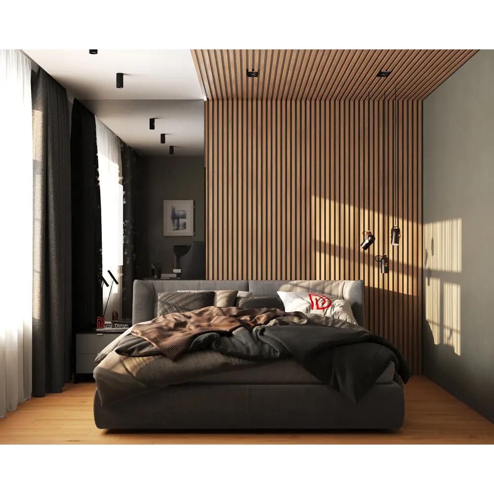 Рейка настенно-потолочная полистирол ударопрочный Decor-Dizayn 611-90 орех 20x30x3000 мм STLM-2095417 - Вид №3