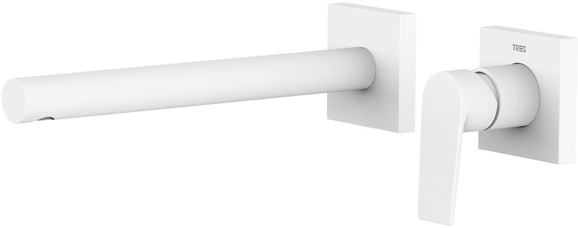 ПРОЕКТ-TRES Однорычажный настенный смеситель для умывальника-21120283BM TRES