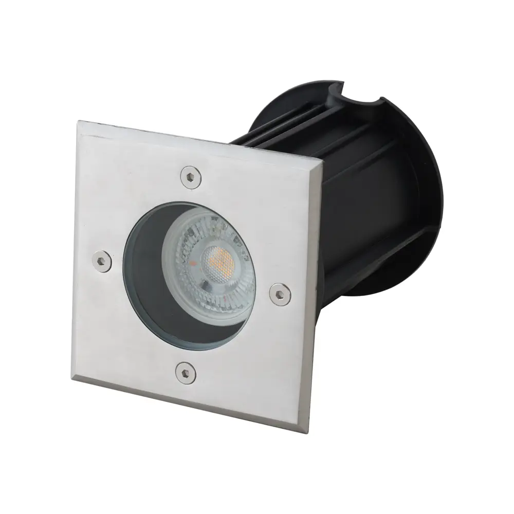 Светильник грунтовой квадратный IP67 цвет хром APEYRON STLM-2084383 - Вид №1