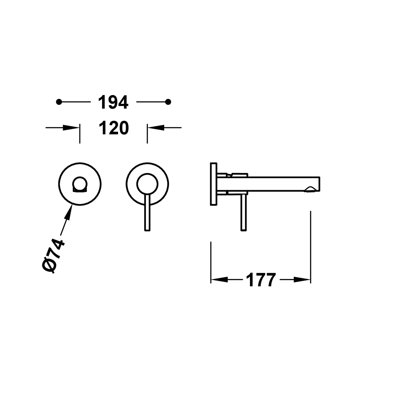 МАКСИМАЛЬНО видимая часть корпуса встраиваемой раковины-06230021 TRES  - Вид №1