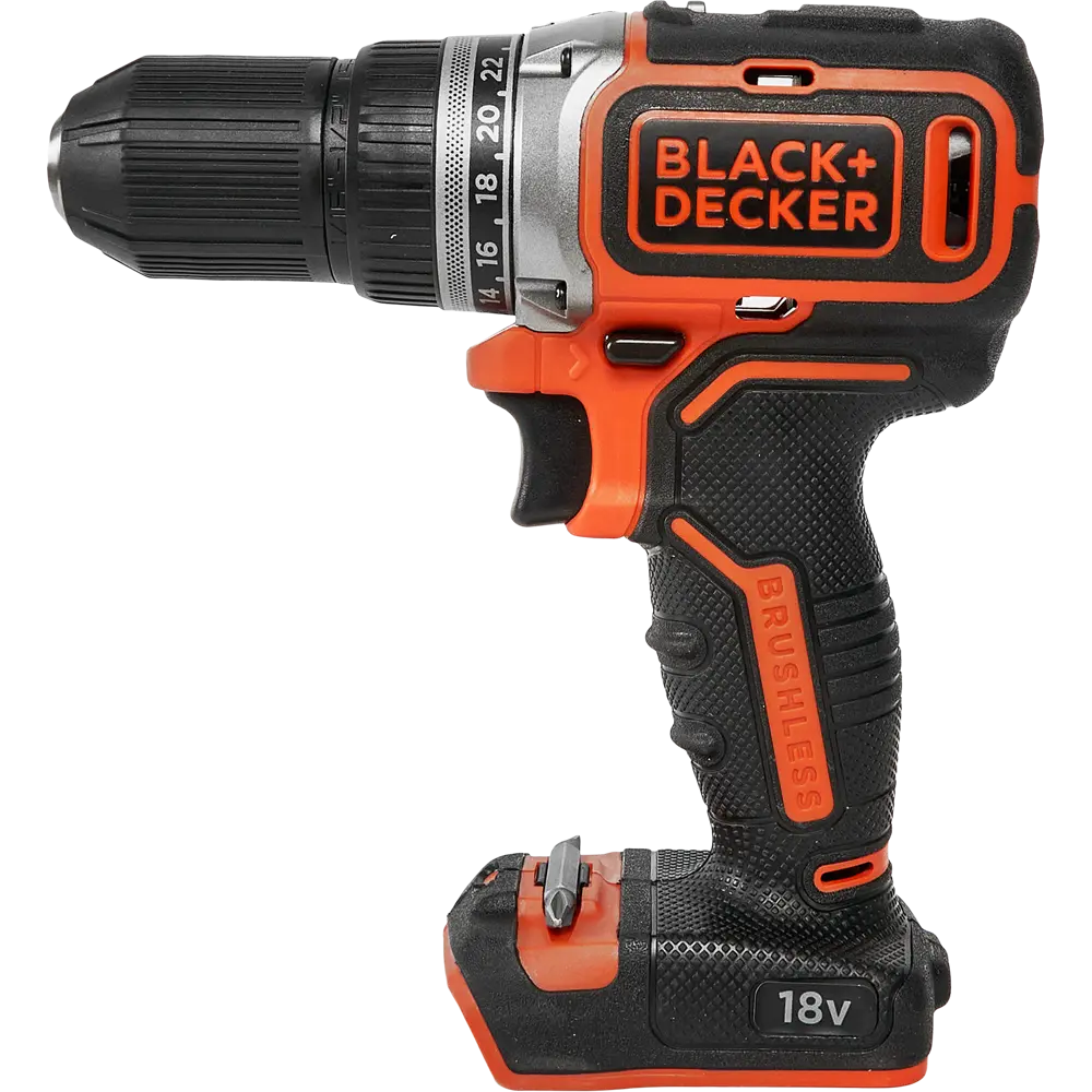 Дрель-шуруповерт аккумуляторная бесщеточная Black&Decker BL186N-XJ, 18 В без АКБ и ЗУ BLACK + DECKER STLM-2113075 - Вид №4