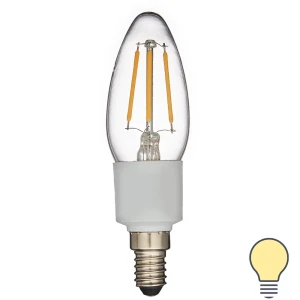 Лампа умная светодиодная Osram Smart Plus E14 220-240 В 4 Вт груша прозрачная 470 лм, теплый белый свет