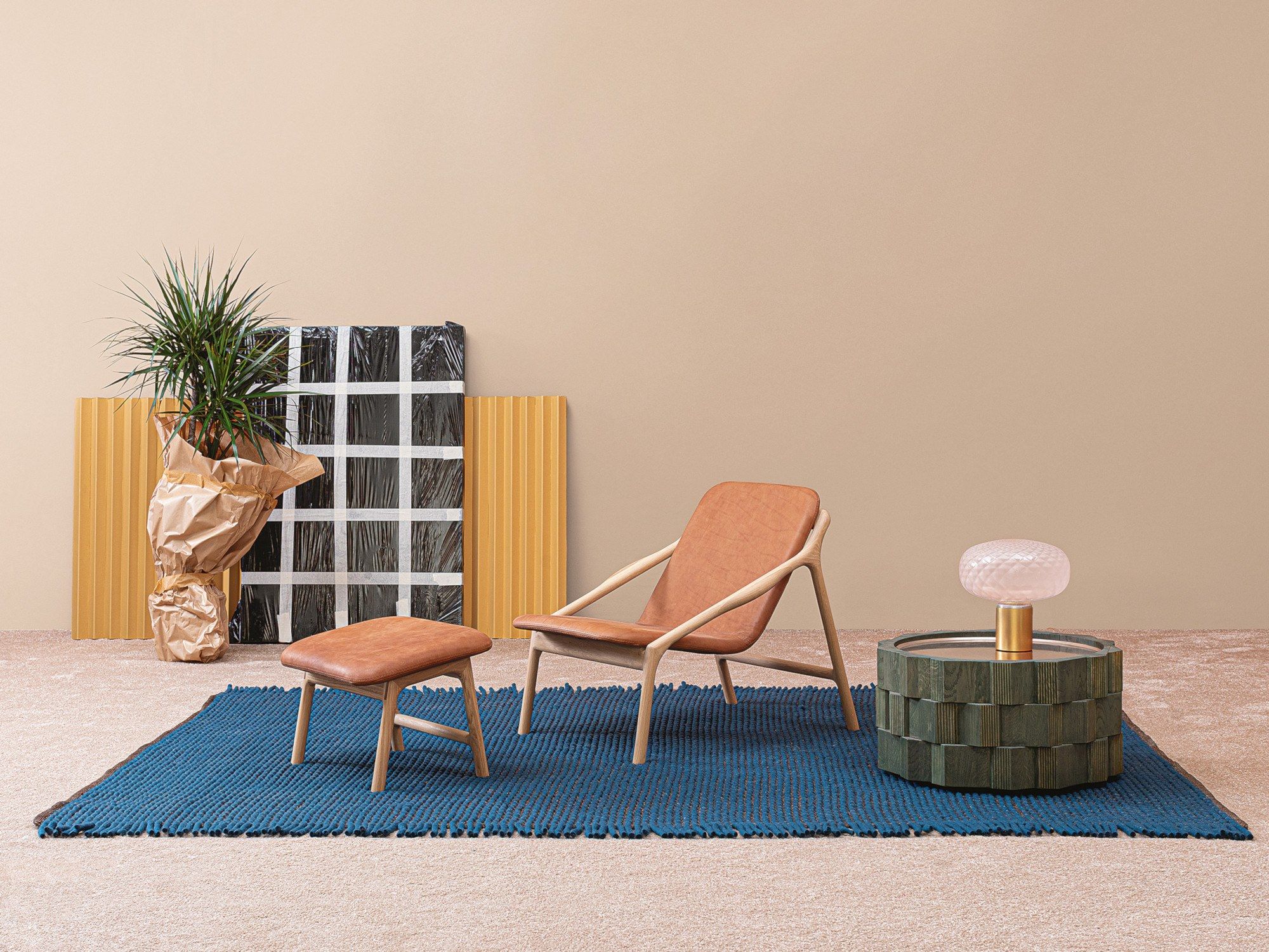 Мягкая подставка для ног из массива дерева Woak Marshall ARCH-00038336 - Вид №2