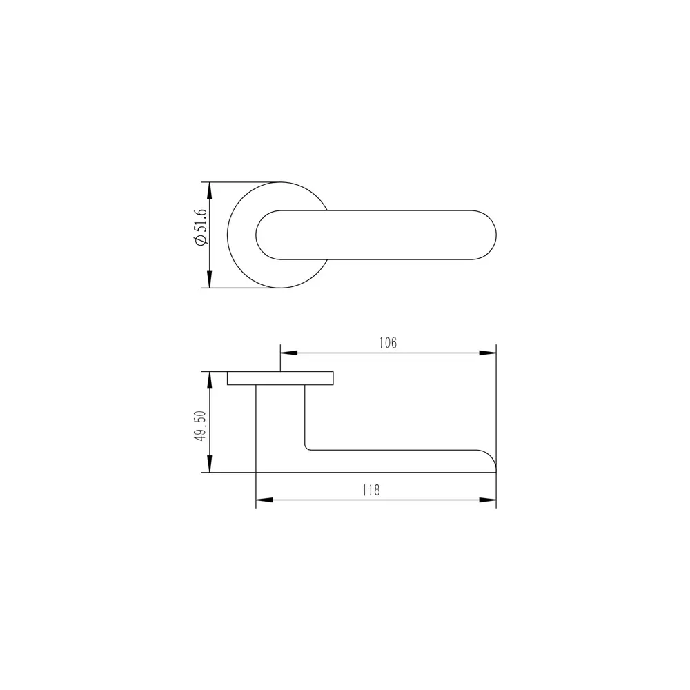 Дверная ручка на розетке KREAFORTA Шуя без запирания цвет бронза STLM-2040172 - Вид №4