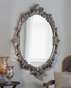 Бронзовое овальное зеркало настенное "Сандра" LOUVRE HOME НАСТЕННОЕ ЗЕРКАЛО 036119 Бронза
