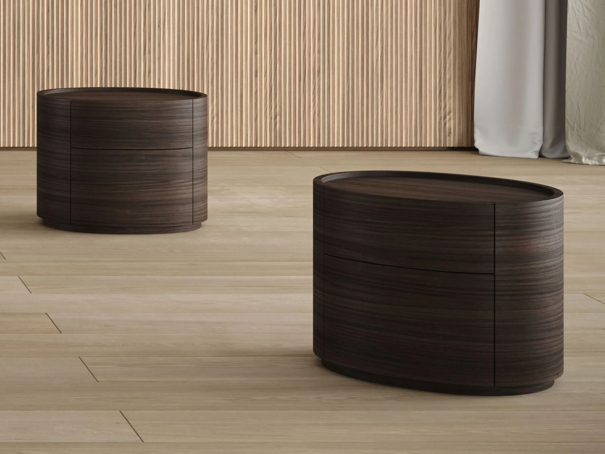 Деревянная овальная тумбочка с ящиками Giessegi Стокгольм ARCH-00122393