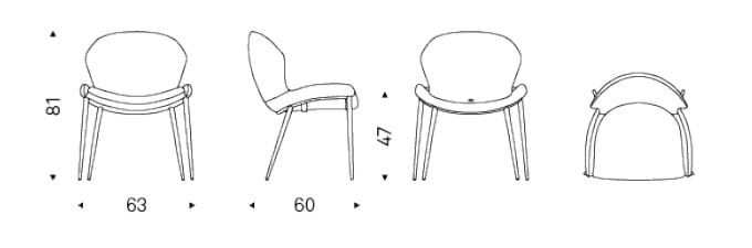Кожаный мягкий стул Cattelan italia Rachel ARCH-00152389 - Вид №5