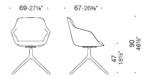 Офисное кресло из ткани с низкой спинкой ESTEL GROUP Hego ARCH-00112097 - Вид №2