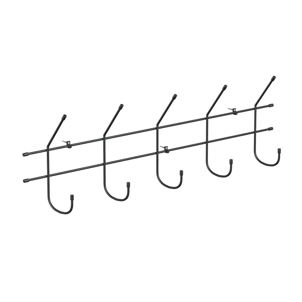 Вешалка Лофт-комплект 8x17.6x75 см 5 крючков цвет черный