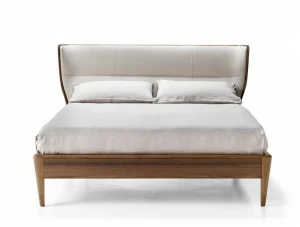 Arte Brotto Двуспальная кровать в современном стиле из орехового дерева Leonardo L973n