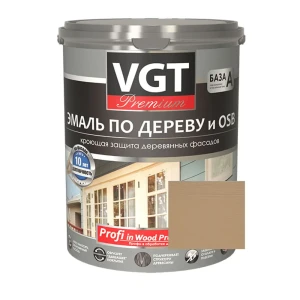 Эмаль по дереву и OSB VGT Профи 23169 цвет кофейный 1 кг