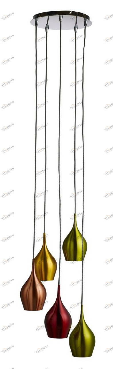 Подвесная люстра Arte Lamp Vibrant A6412SP-5CC разноцветная ARTE LAMP ДИЗАЙНЕРСКИЕ, VIBRANT 058045 Разноцветный 