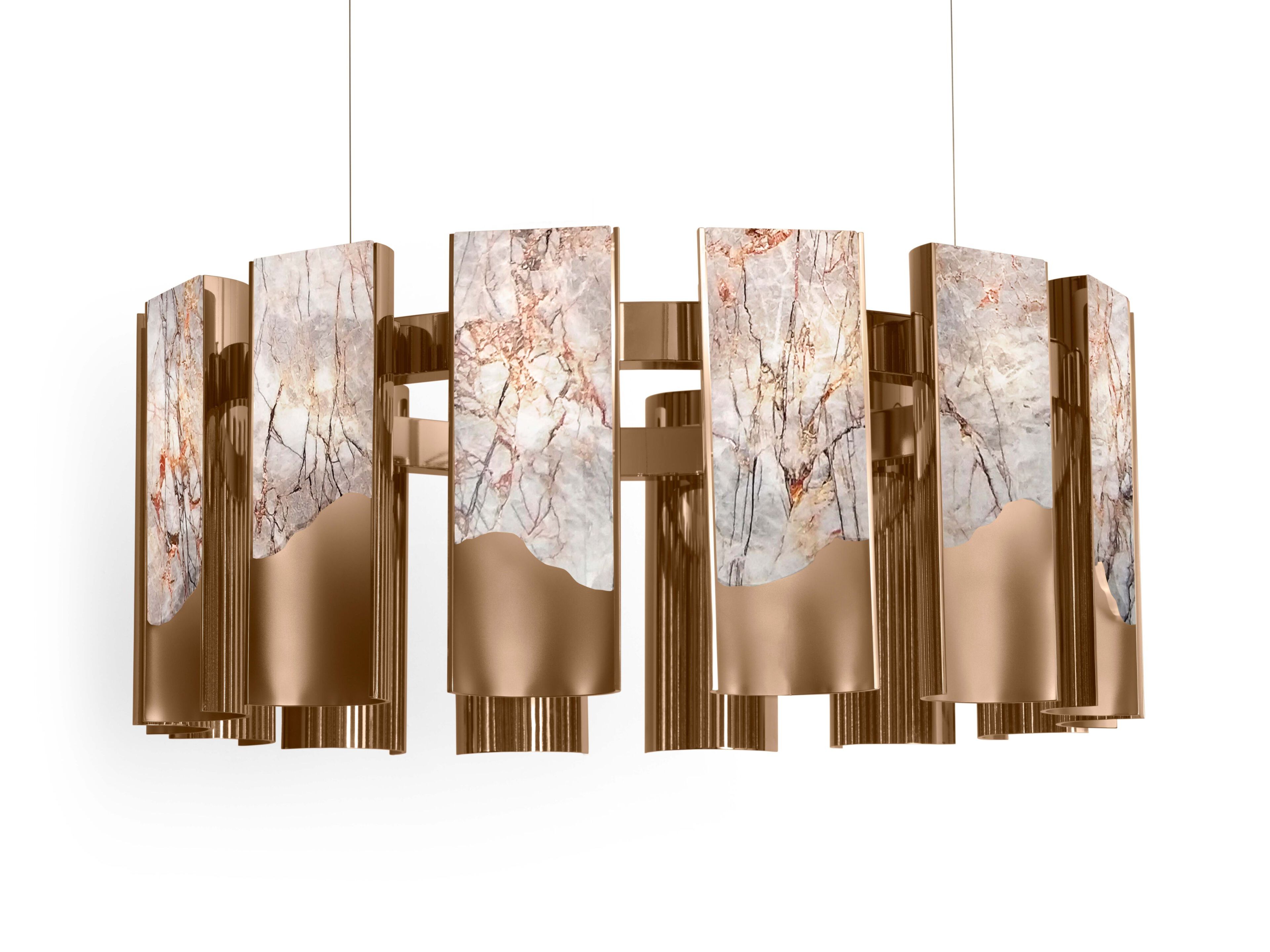 Подвесной светильник из алюминия и оникса Visionnaire Polaris ARCH-00033086 - Вид №1