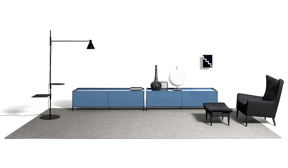 Алюминиевая напольная лампа с порошковым покрытием с полкой DE PADOVA Примечание ARCH-00004064