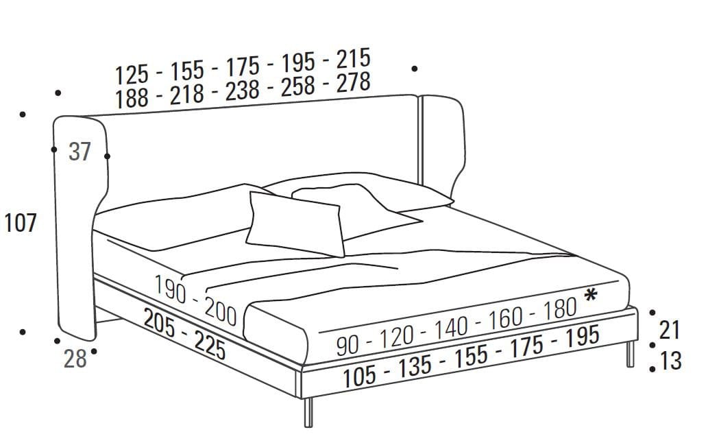 Мягкая кровать для хранения ткани с мягким изголовьем Felis Bedstories ARCH-00035539 - Вид №11