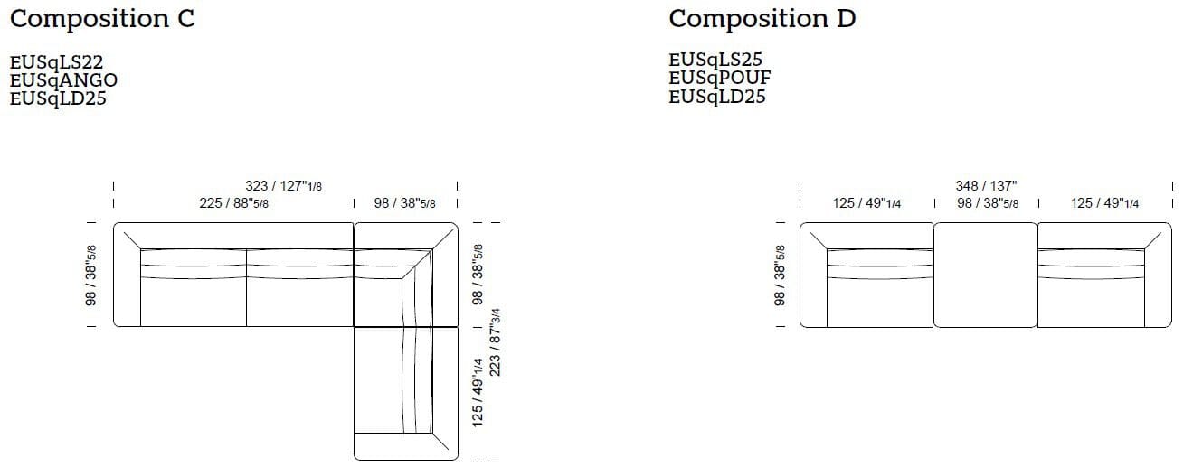 Секционный диван из кожи и ткани Borzalino статус-кво ARCH-00079190 - Вид №14