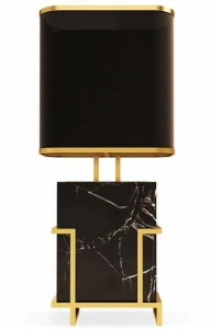 Porustudio Настольная лампа из мрамора черная маркина