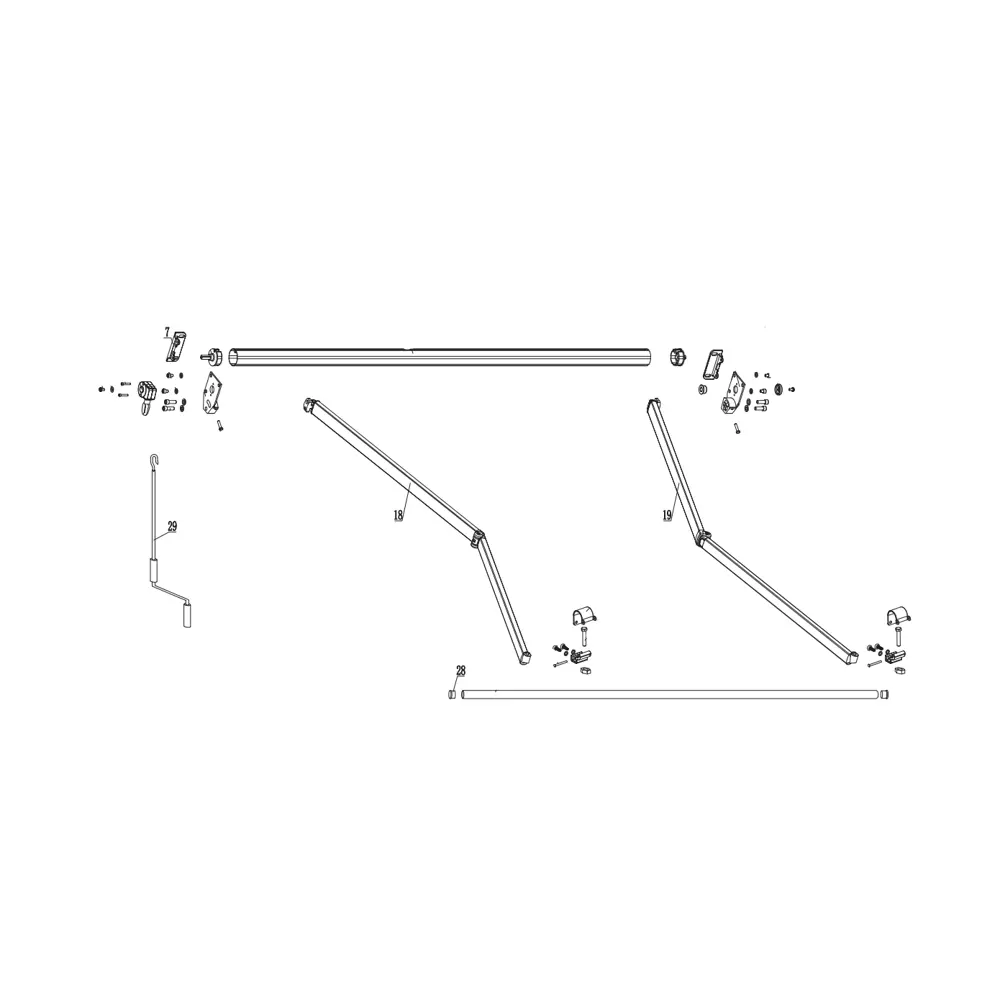 Маркиза механическая,3x2 м, цвет белые и желтые полосы Santreyd STLM-2193304 - Вид №6