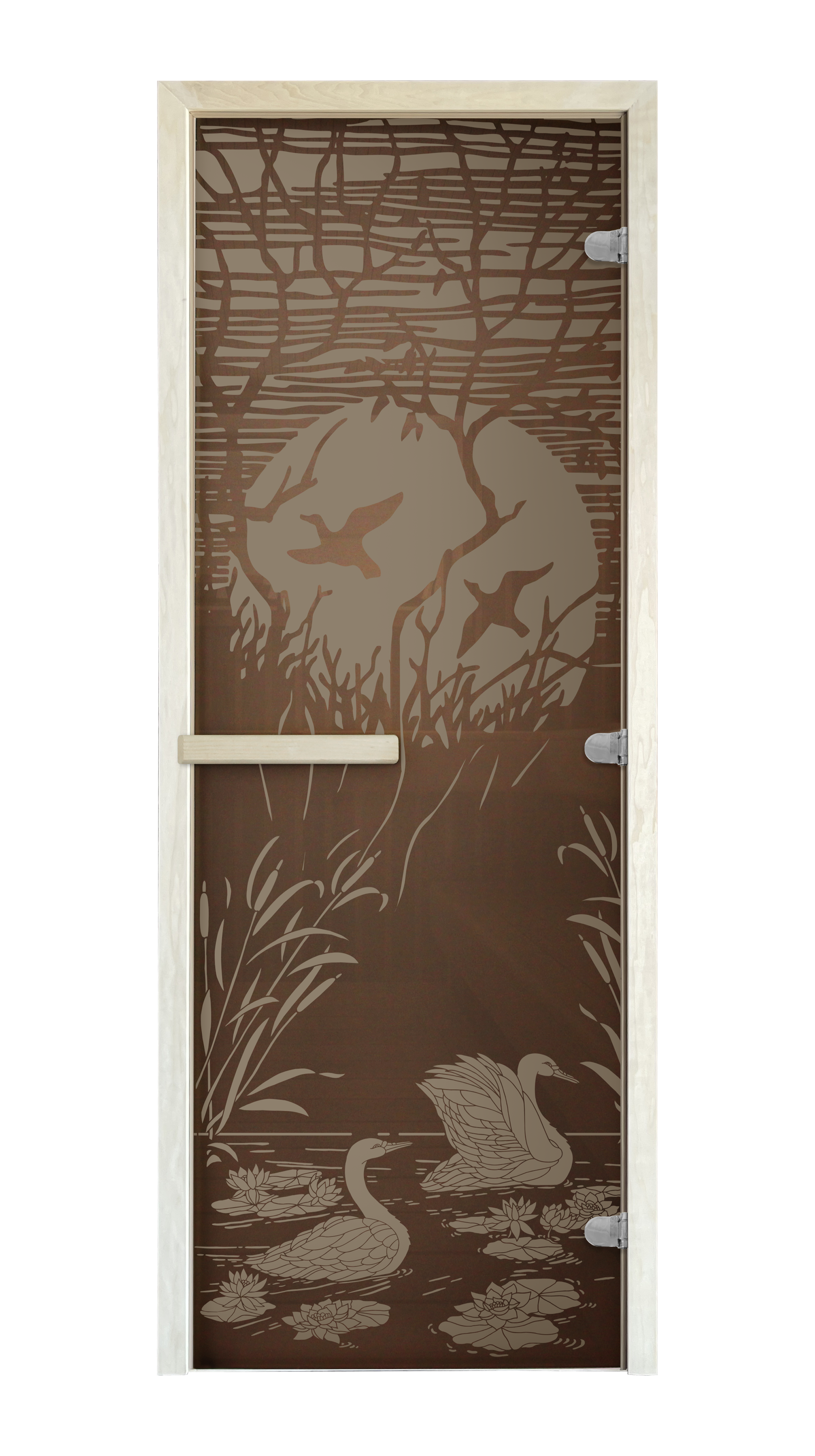 91102492 Дверь для сауны Лебединое озеро 190x70см бронза STLM-0485125 DOORWOOD