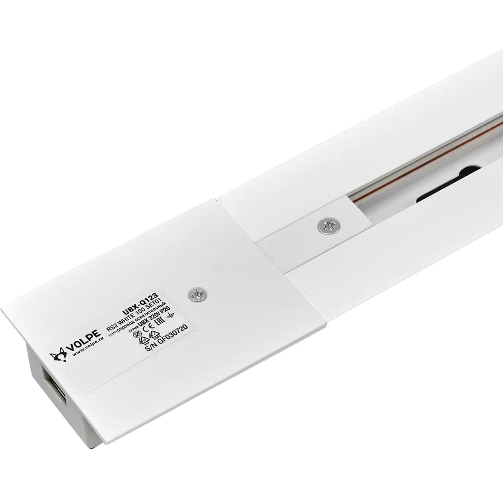 Трековый шинопровод Volpe Q123 1 м цвет белый STLM-2208357 - Вид №1