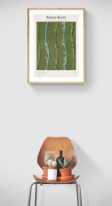 90062281 Постер Просто Постер Японский минимализм - Зеленый паттерн 50x70 в раме Металл STLM-0098012 ПРОСТОПОСТЕР