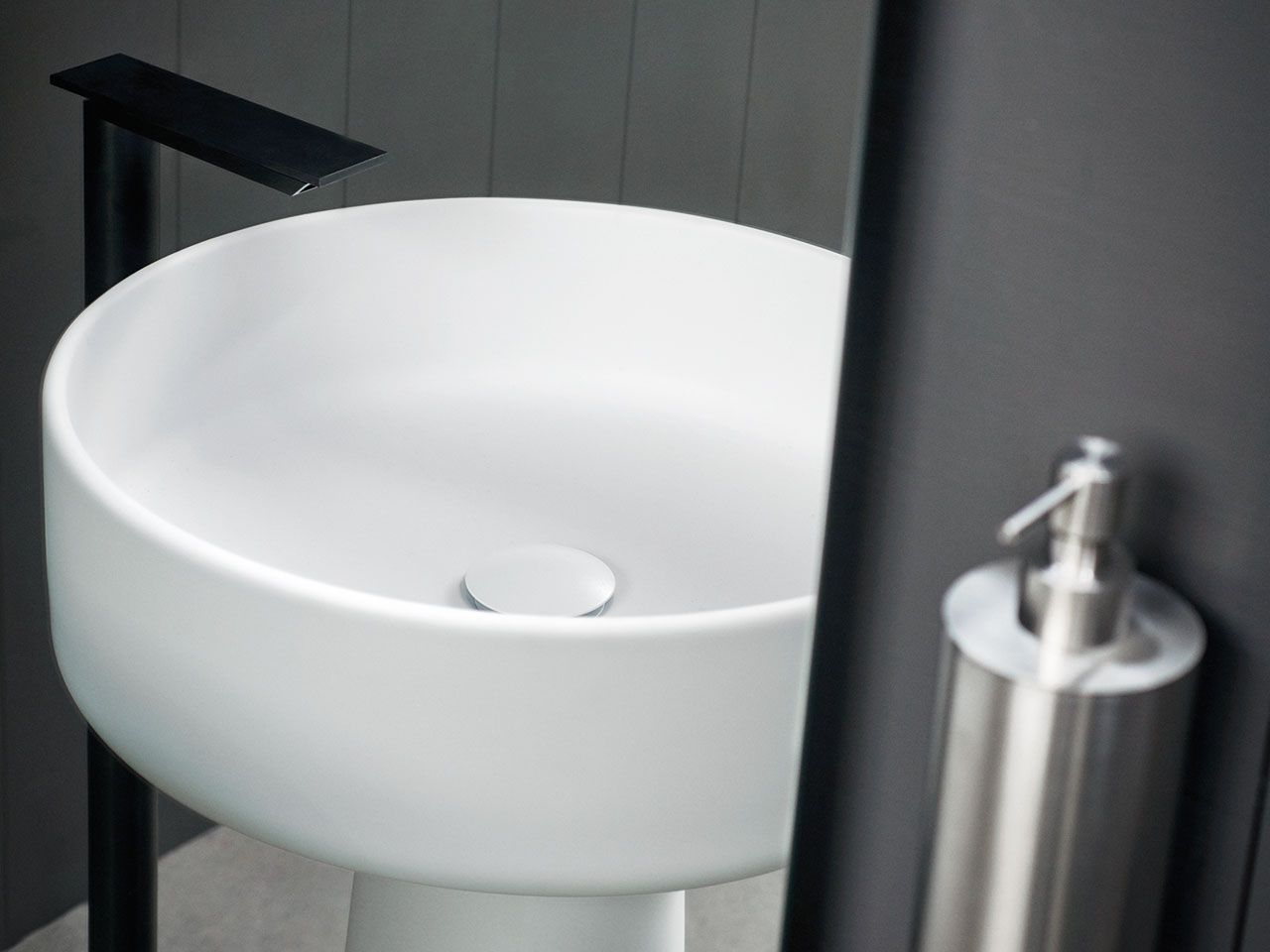 Круглая отдельно стоящая раковина из Cristalplant® Agape Bjhon 1 ARCH-00107880 - Вид №3