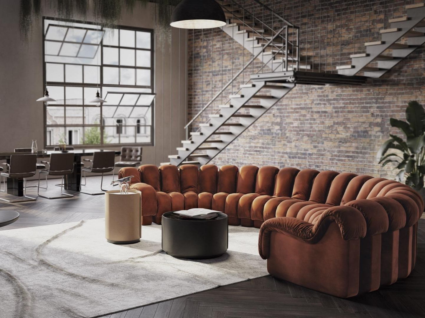 Изогнутый модульный диван de Sede DS-600 ARCH-00127436 - Вид №12